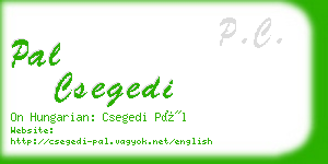 pal csegedi business card